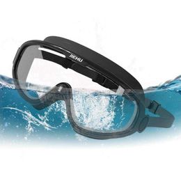 Goggles Comfortable Swimming Glasses Big Frame Anti-fog Swimming Goggles Waterproof Adult Goggles Swimming Accessories Anti-UV Eyewear P230408