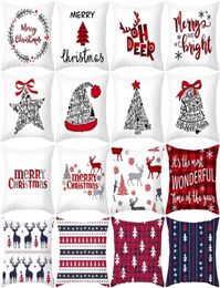 45cm Christmas Pillow Case Cushion Cover Merry Christmas Decorations For Home 2021 Xmas Cristmas Ornaments New Year Gifts 50pcs Fr8193012