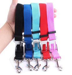 6 Colors Cat Dog Car Safety Seat Belt Harness Adjustable Pet Puppy Pup Hound Vehicle Seatbelt Lead Leash for Dogs 500pcs 3719327