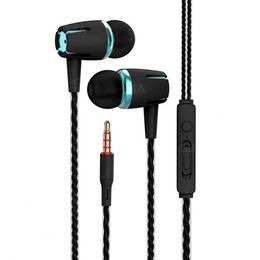 Corded Headphones In-Ear Earbuds Deep Bass Sound Quality Clear Corded Headphones Anti-tangle Headphones Noise Isolation With Remote Microphone 1L4ZE