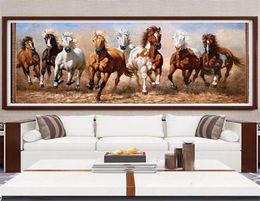 Paintings Modern Canvas Painting Seven White Horses Posters Print Wall Art Picture For Living Room Bedroom Decorative Home Decor B7473950