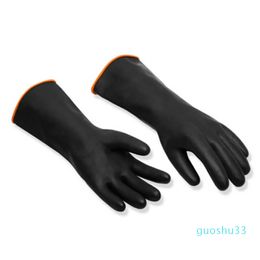 Black Acid Resistant Rubber Gloves For Factory Thickened Large Wear-Resistant Waterproof And Corrosion-Resistant Labor