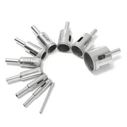 Freeshipping 10Pcs/lot 6-30/6-32/5-22/4-30/3-50/8-50mm Diamond Hole Saw Drill Bit Saw Set Tile Ceramic Cutting Glass Marble Set Jbpap