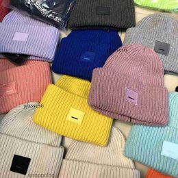 Beanie Winter Hats Ac Square Smiley Face Knitted Version Female Wool Hat Warm