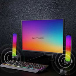 Computer Speakers RGB Colourful Soundbar Bluetooth Desktop Computer Speaker 3.5mm Out YQ231103