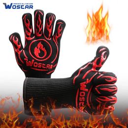 Oven Mitts Oven Glove BBQ Grill Barbecue Anti Heat Fireproof Oven Kitchen Gloves Heat Resistant Gloves for Barbecue Baking Oven Mitts 231109