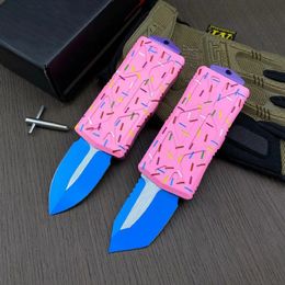 High Quality Mini Small Auto Tactical Knife D2 Titanium Coating Blade CNC 6061-T6 Handle EDC Pocket Gift Knives With Retail Box