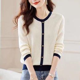 Women's Sweaters Pull Femme 2023 Elegant O Neck Knitted Sweater For Women Autumn Winter Casual Clothes Loose Long Sleeve Pullovers Tops