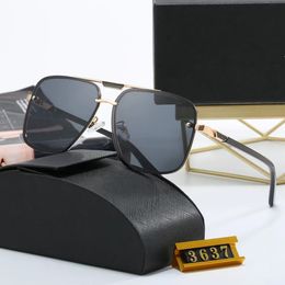 Fashion Classic Designer Sunglasses For Men Women Sunglasses Luxury Polarized Pilot Oversized Sun Glasses UV400 Eyewear PC Frame Polaroid Lens S3637