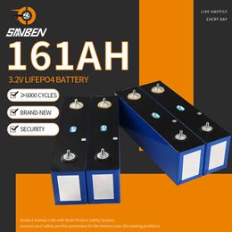 3.2V 161AH Lifepo4 Battery Deep Cycle Grade A Lithium Iron Phosphate Solar Cells for 12V 24V 48V Boats Golf Cart EV RV Forklift