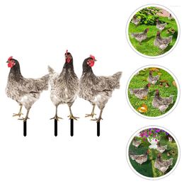 Garden Decorations 3 Pcs Outdoor Statues Lawn Animal Figurines Duck Yard Sign Stake