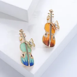 Brooches Enamel Butterfly Violin Women Unisex Pin Party Office Banquet Daily Musical Instrume Gift Clothing Bag Accesories Jewellery