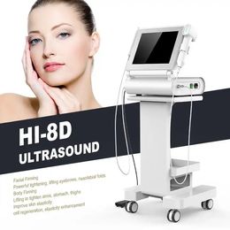 HI-8D HIFU Focused Ultrasound Anti Wrinkle In Face Lift Wrinkle Removal Facial Tightening Machine Anti Ageing Device Body Slimming 360 Degree 7D
