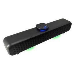 Computer Speakers Small Computer Wireless Stereo Soundbar Speaker With Loud Volume Rich Bass Volume Control 1500 mAh Battery Wide Compatibility YQ231103