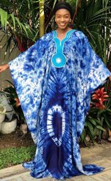 Ethnic Clothing 2023 Middle East Embroidered Print Loose Robe With Headscarf African National Wind Dress Clothes