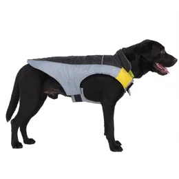 Reflective Dog Jacket, Outdoor Warm Dog Winter Coats, Cold Weather Dog Vest Apparel for Small Medium Large Dogs,Black