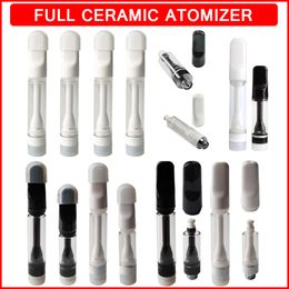 Pełne ceramiczne wkładki Vape Vapes Atomizery nabojowe PET 0,5 ml 0,8 ml 1,0 ml 510 wózki jednorazowe dla dzieci topy gęste olej olejowy bez metalowego dhl heavy metal dhl