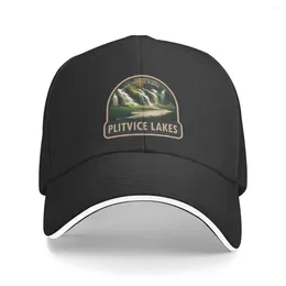 Ball Caps Plitvice Lakes National Park Croatia Watercolor Baseball Cap Sun Anime Boonie Hats Big Size Hat For Men Women's