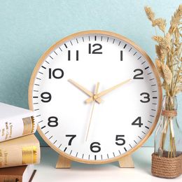 Wall Clocks Large Desktop Clock Wood Living Room Modern Desk Table Home Silent Bedroom Watches Decor Gift