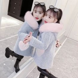 Coat Children's Winter Outerwear Fashion Kids Girl Overcoat Teenager Jacket Warm Long Coats Clothing Fall Clothes for Girls 231108