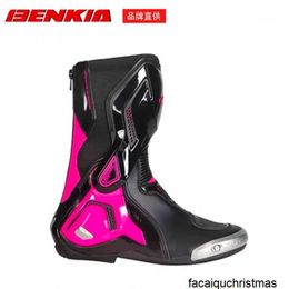 Motorcycle Cycling Boots Authentic BENKIA Footwear BENKIA Motorcycle Riding Boots Motorcycle Cross Country Racing Shoes Warm and Anti Drop Riding Shoes Four S HBW2