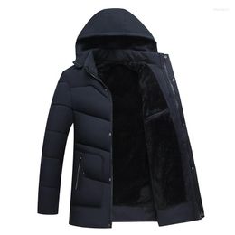 Men's Down 2023 Men Jacket Coats Thicken Warm Winter Jackets Casual Parka Hooded Outwear Cotton-padded Coat