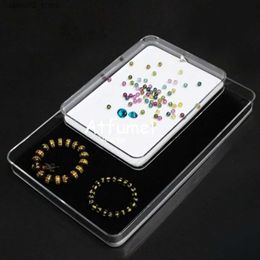 Jewellery Boxes Clear Acrylic Box Jewellery Organiser Holder Tray Diy Finding Storage Case Gemstone Earring Ring Accessories Storage Box Q231109