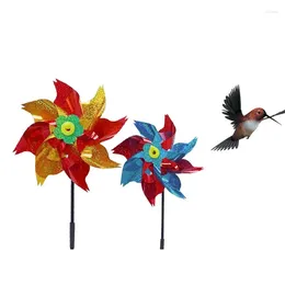 Garden Decorations 2PCS Colorful Laser Windmill Agricultural Bird Repellent Double-sided Flashing Children Toy Scaring Artifact