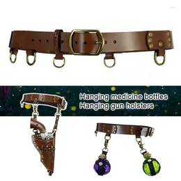 Party Supplies Medieval PU Leather Waist Belt Alchemist Waistband For Hanging Small Potion Bottle Holster Holder Larp Apothecary Cosplay