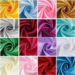 Fabric 100cm*150cm Polyester Satin Fabric Satin Dress Simulation Silk Cloth Gift Box Lining Cloth Satin Solid Color Sewing Fabric YQ231109