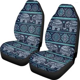 Car Seat Covers Protector Carseat African Tribal Ornament Elephant Vintage Graphic Vector Ethnic Universal Automotive