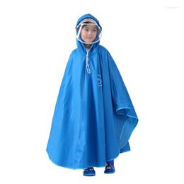 Coat Long Cartoon School Student Rainsuit Hooded With Bag Space Kids Raincoat Waterproof Rain Poncho Reusable Coats