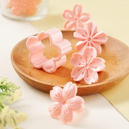 Baking Moulds Flower Shaped Cookie Mold Stamp Biscuit Cutter Pink Cherry Blossom Charm DIY Fondant Tool