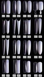 500pcspack 10 sizepack Natural Clear False Acrylic Nail Tips FullHalf Cover Tips French nail tips Sharp Coffin Ballerina Fake N3090698