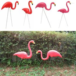 Garden Decorations 2PCS Outdoor Plastic Simulation Artificial Flamingo For Festival Party Wedding Villa Decor Ornaments