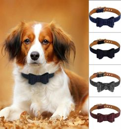 Luxury Adorable Dog Cat Pet Puppy Kitten Soft Bow Tie Fashion Dog Collars6485187