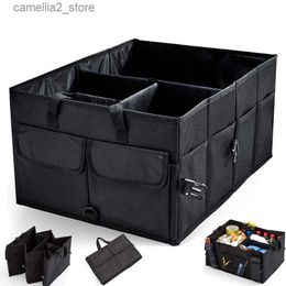 Car Organiser Big Capacity Storage Box Trunk Eco-Friendly Super Durable Collapsible Cargo Tool Auto Trucks Q231113