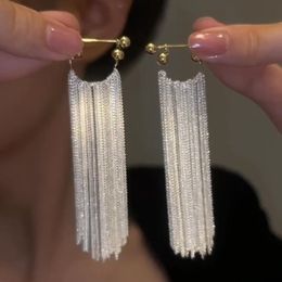 Long Tassel Earrings For Bridal New Fashion Trend Female Jewellery Sliver Eearring Wedding Party Accessories