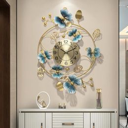 Wall Clocks Large Chinese Clock Modern Living Room Creative Silent Quartz Digital For Bedroom Home Decor Luxury