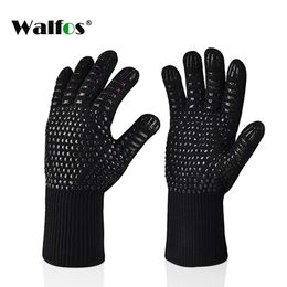 Oven Mitts WALFOS Extreme Heat Resistant BBQ Gloves Grill Gloves Cooking Glove Oven Mitt for Kitchen Baking Tools 231109