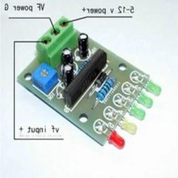 Integrated Circuits 5 LED VU Meter Driver Module Audio Level Indicator Power Board Level Indicating 5-12V dc Rncqf