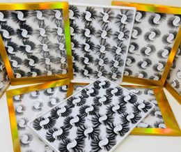 20 PairsBoxed 25mm Mixed Styles 3D Mink False Eyelashes Natural Long Lashes Handmade Wispies Bushy Fluffy Sexy Eye Makeup Tools7086291