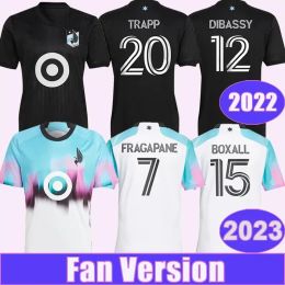 2023 Minnesota United FC Mens Soccer Jerseys REYNOSO DIBASSY LODEIRO TRAPP Home Black Away Football Shirt Adult Short Sleeve Uniforms JJ 11.9