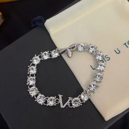 Designer Chain Diamond Bracelet Simple Style Love Gift Bracelet Christmas Boutique Jewellery Winter Fashion Accessories Wedding Party Charm Bracelet