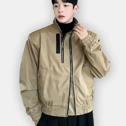 Men's Jackets Korean Mens Casual Lightweight Jacket Softshell Flight Bomber Varsity Windbreaker Designer Clothes Loose Fit Coats