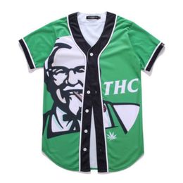 Baseball Jersey Men Stripe Short Sleeve Street Shirts Black White Sport Shirt XAU2002