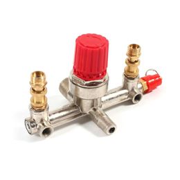Freeshipping Double Outlet Tube Alloy Air Compressor Switch Cap Pressure Regulator Valve Fit Part New Arrival Xlqxc