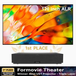 Global Version Formovie Theatre 4K Laser Projector With 120 inch Fscreen Fresnel Fixed Frame CLR Screen for UST Laser projector