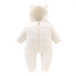 Jackets Born Infant Baby Girls Boys Winter Warm Snowsuit Bear Ears Hooded Jumpsuit Down Coat Romper Padded Outwear Children's