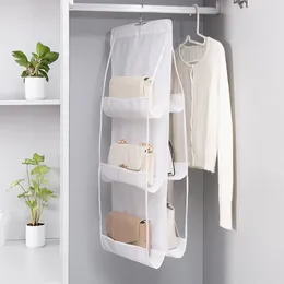 Storage Boxes Hanging Bag Wall Decoration Style Fabric Dust-Proof Household Wardrobe Shopping Bags Shelf Dormitory